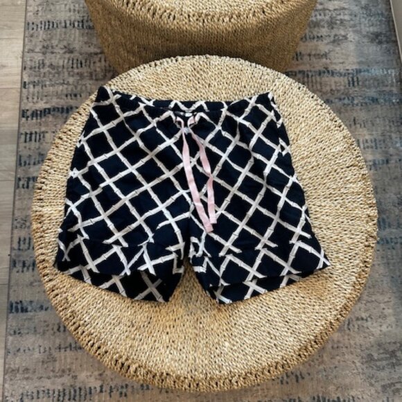 Brooks Brothers Women's Preppy Navy & White Bamboo Print Pajama Shorts Set, XS - Picture 7 of 12